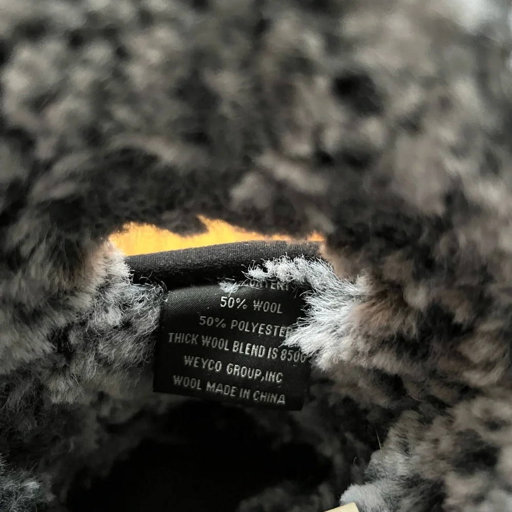 Bogs Arcata Stripe Black Waterproof Wool-Blend‎ Winter Boots Big Kids 5